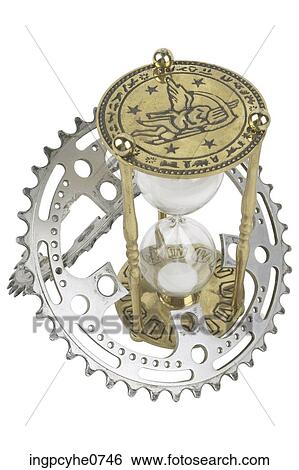 Stock Photograph - Bicycle Crank & Hourglass BE . Fotosearch