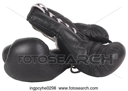 Stock Photo - Black boxing gloves . Fotosearch
