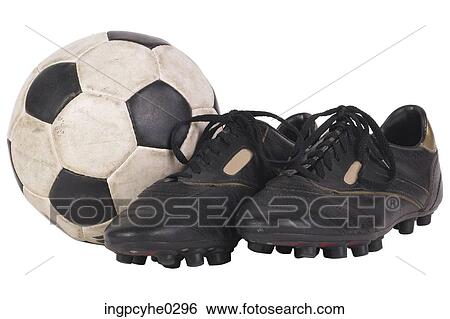 Black cleats and soccer ball View Large Photo Image Stock Photograph - Black cleats and soccer ball . Fotosearch
