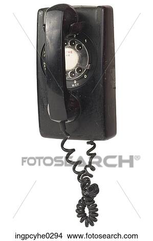 Picture - Black rotary telephone L8. Fotosearch