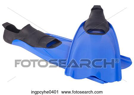 Stock Image - Blue and black flippers L2. Fotosearch