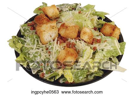 Bowl of Caesar salad View Large Photo Image Stock Image - Bowl of Caesar salad . Fotosearch