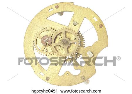 Brass clock mechanism View Large Photo Image Stock Image - Brass clock mechanism . Fotosearch