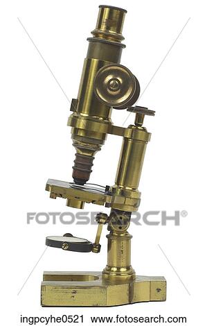 Stock Image - Brass microscope L . Fotosearch