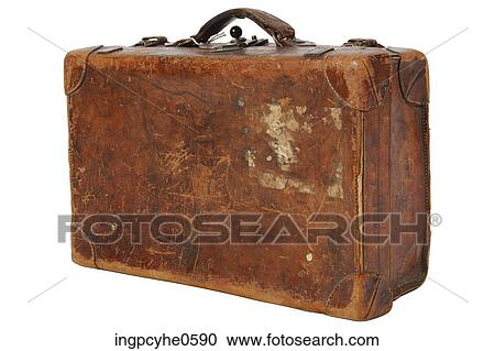 old leather suitcase