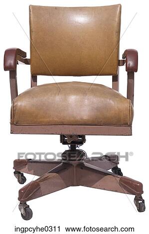 Brown leather desk chair L4 View Large Photo Image Stock Image - Brown leather desk chair L4. Fotosearch