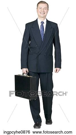 Businessman with briefcase walking View Large Photo Image Stock Photograph - Businessman with briefcase walking. Fotosearch