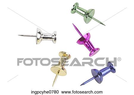 Colored thumbtacks View Large Photo Image Stock Image - Colored thumbtacks . Fotosearch