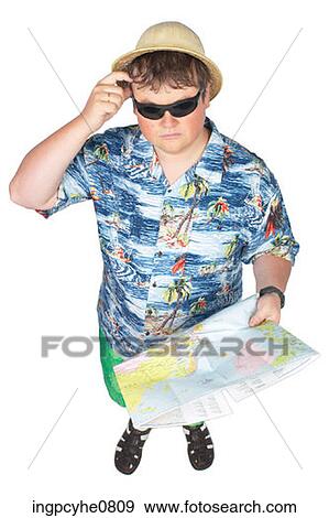 comical adult tourist View Large Photo Image Stock Photo - comical adult tourist . Fotosearch