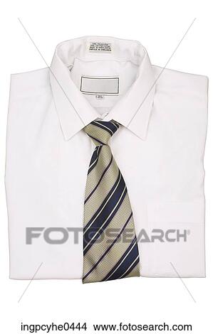 Picture - Dress shirt and striped tie. Fotosearch