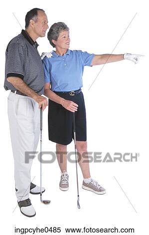 Stock Photography - Golfing couple . Fotosearch