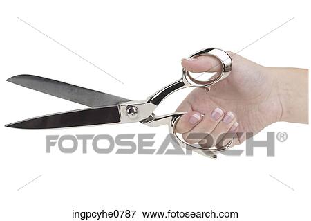 hand holding scissors BE View Large Photo Image Stock Photo - hand holding scissors BE . Fotosearch