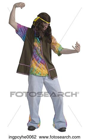 Hippy playing air guitar View Large Photo Image Stock Image - Hippy playing air guitar . Fotosearch