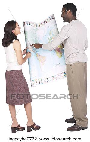man and woman with map BE View Large Photo Image Stock Image - man and woman with map BE . Fotosearch