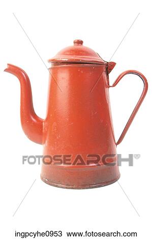Old red kettle View Large Photo Image Stock Image - Old red kettle . Fotosearch