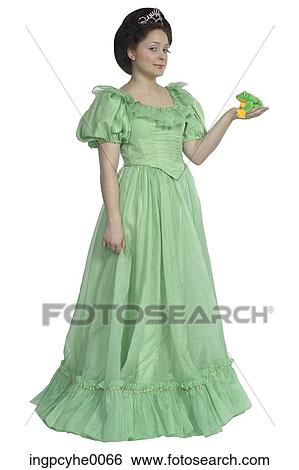 Princess holding toy frog View Large Photo Image Stock Photograph - Princess holding toy frog . Fotosearch