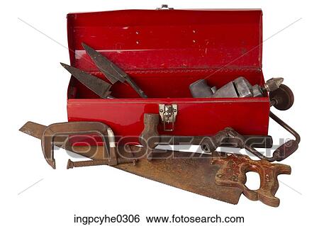 Rusty tools in red tool box L1 View Large Photo Image Stock Photograph - Rusty tools in red tool box L1. Fotosearch