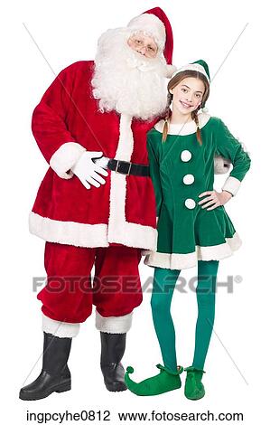 Santa and elf View Large Photo Image Stock Image - Santa and elf . Fotosearch