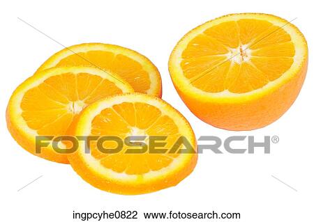 Stock Image - sliced orange . Fotosearch