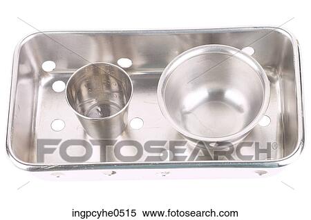 stainless steel bowls in a tray View Large Photo Image Stock Photography - stainless steel bowls in a tray . Fotosearch