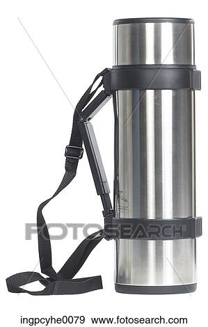 Stainless steel insulated bottle View Large Photo Image Stock Photo - Stainless steel insulated bottle . Fotosearch