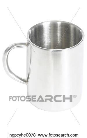 Stainless steel mug View Large Photo Image Stock Photo - Stainless steel mug . Fotosearch