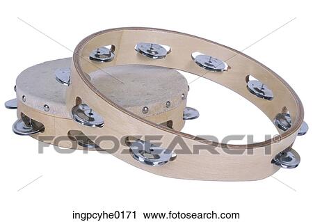 Stock Image - tambourine and drum . Fotosearch