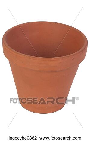 Stock Image - Terra cotta flowerpot . Fotosearch