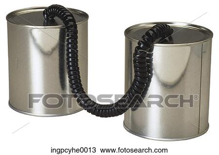Stock Image - tin telephone. Fotosearch