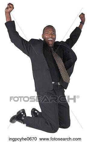 Victorious businessman View Large Photo Image Stock Image - Victorious businessman . Fotosearch