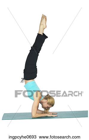 Stock Image - woman doing yoga 2 L . Fotosearch