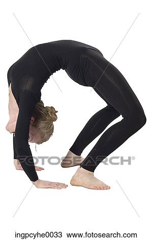 Stock Image - woman doing yoga. Fotosearch