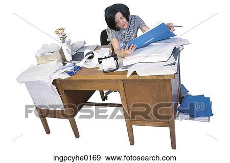 woman looking at report View Large Photo Image Stock Photo - woman looking at report . Fotosearch