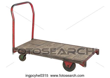 Wooden and red metal dolly View Large Photo Image Stock Photography - Wooden and red metal dolly. Fotosearch