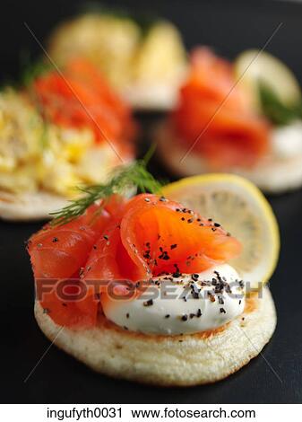 Breakfast Blinis View Large Photo Image Stock Image - Breakfast Blinis. Fotosearch