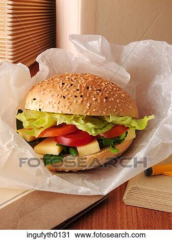 Stock Image - Cheese Salad Roll. Fotosearch