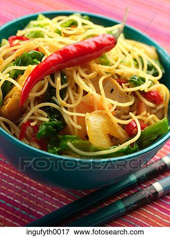 Singapore Noodles View Large Photo Image Stock Photo - Singapore Noodles. Fotosearch