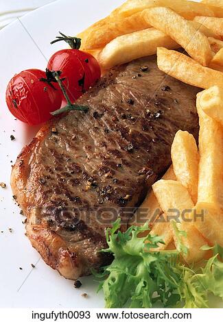 Steak & Chips View Large Photo Image Stock Image - Steak & Chips. Fotosearch