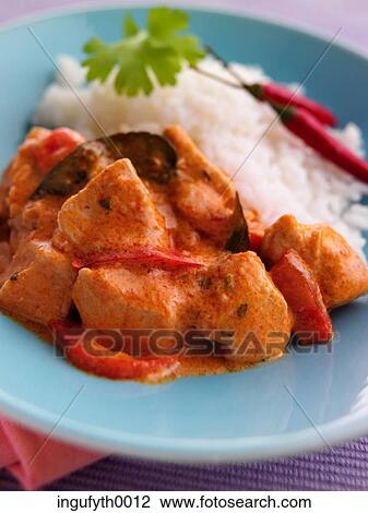 Stock Image - Thai Red Chicken Curry. Fotosearch