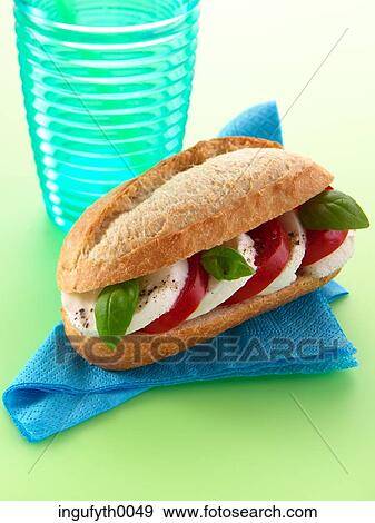 Tomato & Mozarella Panini View Large Photo Image Stock Photo - Tomato & Mozarella Panini. Fotosearch