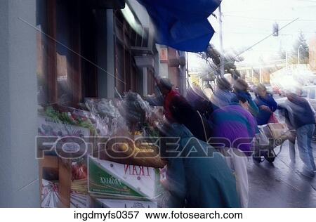 Busy Outdoor Market View Large Photo Image Stock Photo - Busy Outdoor Market. Fotosearch