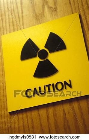 Stock Image - Caution Radioactive Sign. Fotosearch