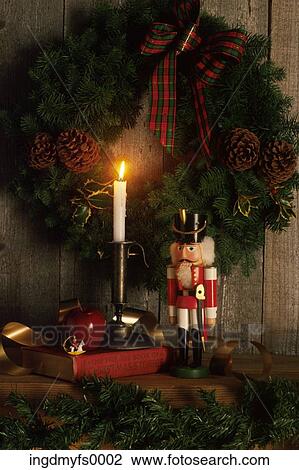 Christmas Wreath with Nutcracker View Large Photo Image Stock Image - Christmas Wreath with Nutcracker. Fotosearch