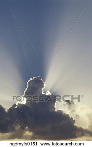 Clouds with Sunbeams View Large Photo Image Stock Image - Clouds with Sunbeams. Fotosearch