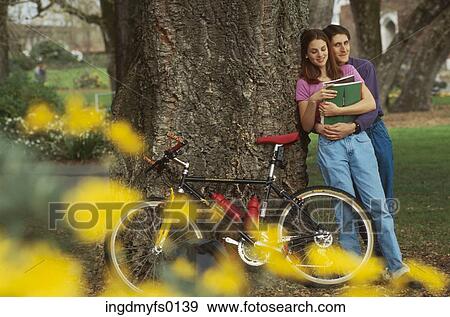 Couple on College Campus View Large Photo Image Stock Photo - Couple on College Campus. Fotosearch
