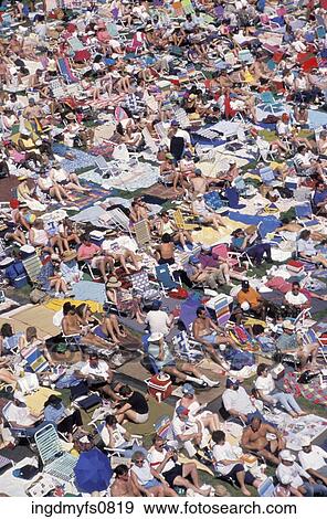 Crowded Beach in Germany View Large Photo Image Stock Photo - Crowded Beach in Germany. Fotosearch