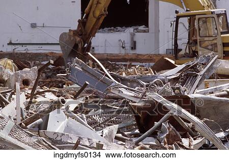 Demolition Zone View Large Photo Image Picture - Demolition Zone. Fotosearch