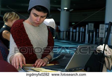 Female Executive at Airport View Large Photo Image Stock Image - Female Executive at Airport. Fotosearch