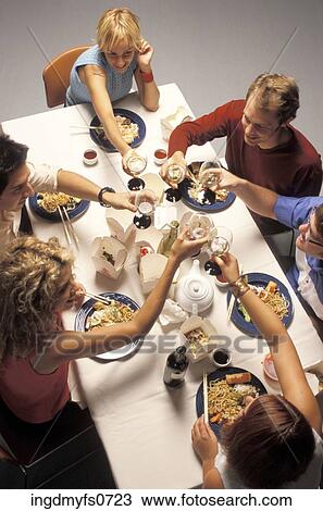 Friends Having a Dinner Party View Large Photo Image Stock Image - Friends Having a Dinner Party. Fotosearch