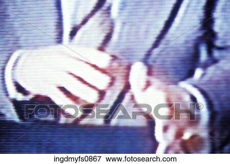 Hands on Television Screen View Large Photo Image Stock Photo - Hands on Television Screen. Fotosearch